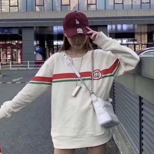 Gucci Off-white Interlocking G Print Sweatshirt Round neck Dropped shoulders